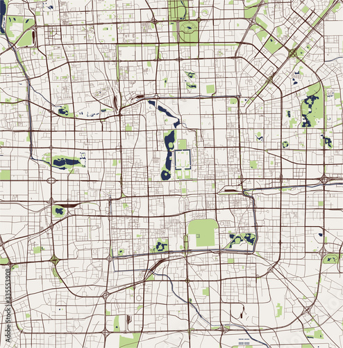map of the city of Beijing, China