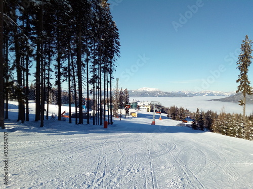 skiing,Austria,Stuhleck,view, sky,panorama, travel, landscape, winter,snow,blue, europe, mountains, photo