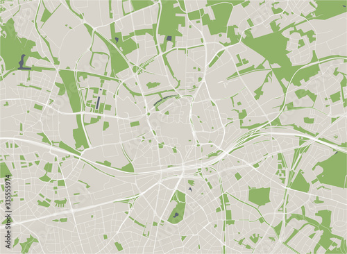 Photography map of the city of Essen, Germany