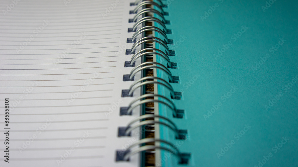 spiral notebook on a white background