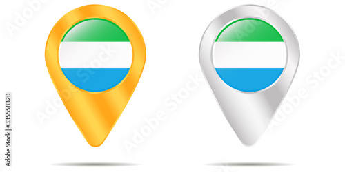Map of pins with flag of Sierra Leone. On a white background Free Download Map of pins with flag of Sierra Leone. On a white background - GFXLoad