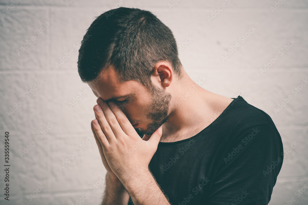 Obraz premium Prayer. Man.