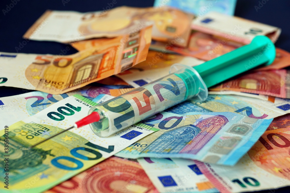Concept of a euro cash injection
