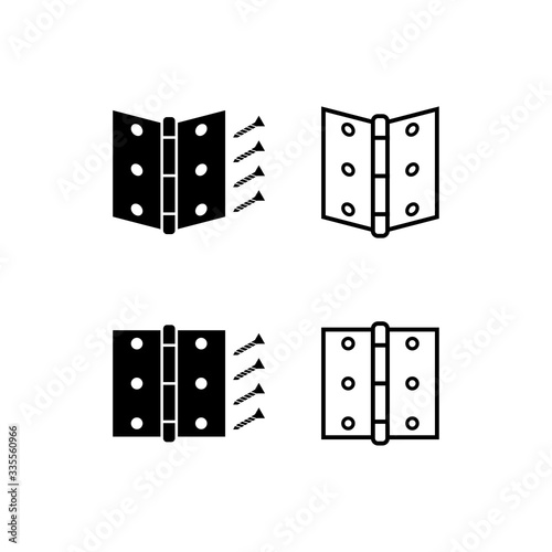 Door hinge icon trendy flat design