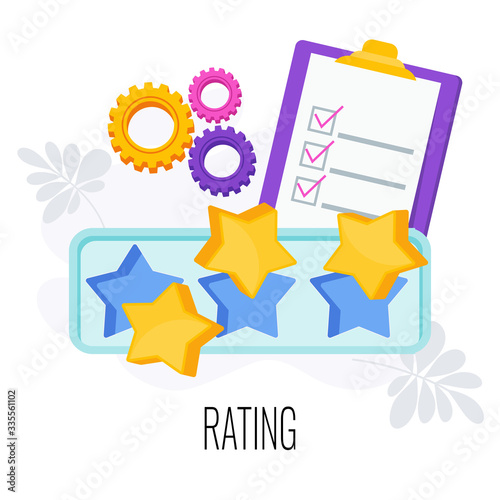Rating bar for ratings of customers, site visitors and users.