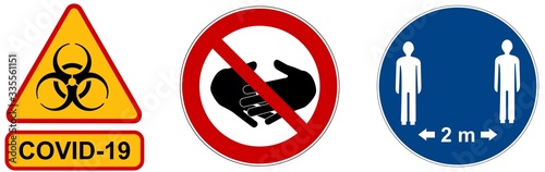 International biological hazard graphic symbol used during contamination with infectious diseases.