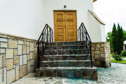 Secondary door of the Orthodox monastery of Varatec nuns. photo