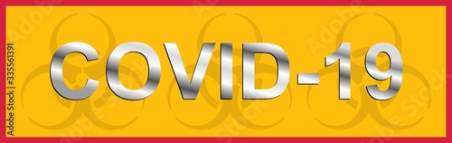International biological hazard graphic symbol used during contamination with infectious diseases.