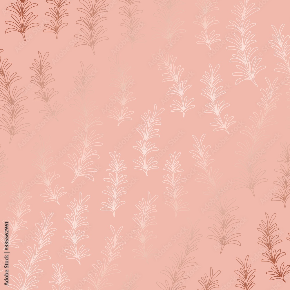 Elegant floral pattern. Rose gold.