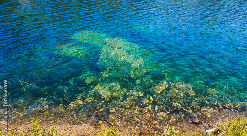 Fototapeta Naklejka Na Ścianę i Meble -  Crystal clear water of some hidden Rila lakes, Rila mountain, Bulgaria.