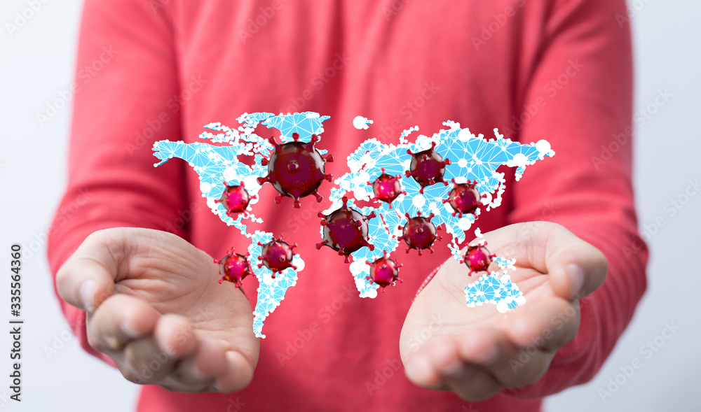 Covid-19 coronavirus, virus that causes acute respiratory infections and the common cold, Sars-CoV-2 background with Covid-19 coronavirus, virus that causes acute respiratory infections and the common cold, Sars-CoV-2 background with