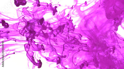 Abstract coloured ink in water