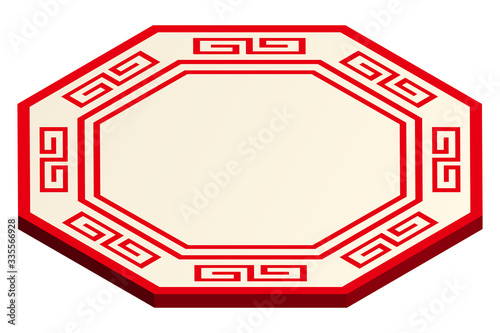 中華風の八角プレート