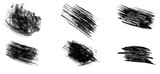 Set of black ink brushes. Vector brushes for painting