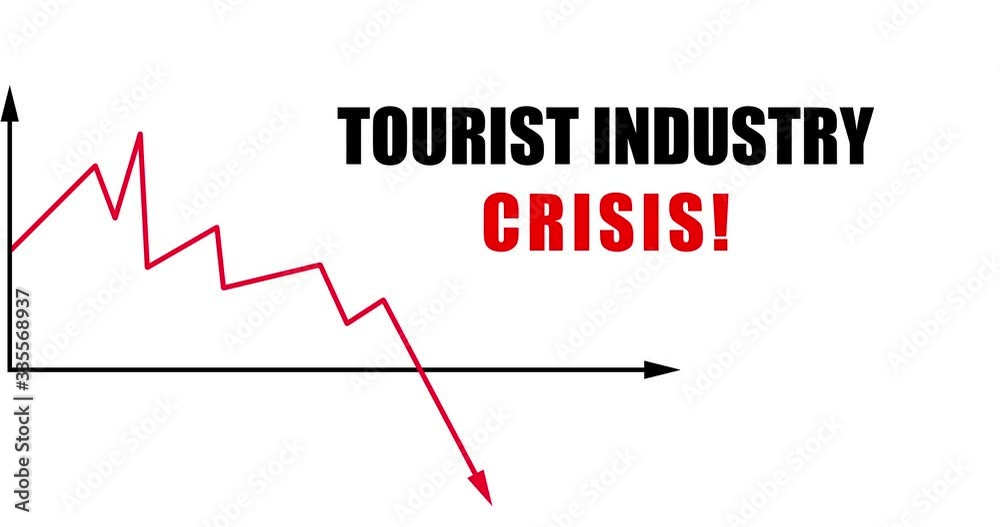 Tourist Industry Crisis - Animation White Background Tourist Industry Crisis - Animation White Background