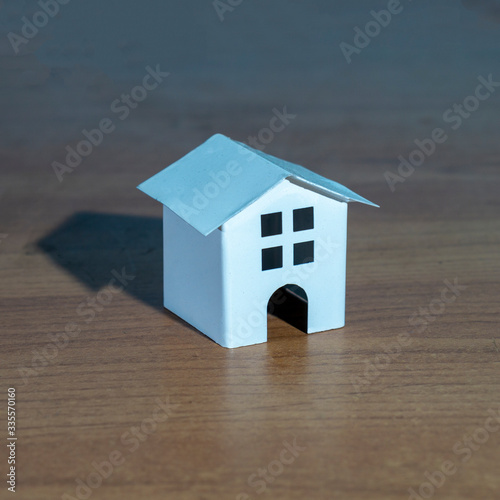 white house toy on the table