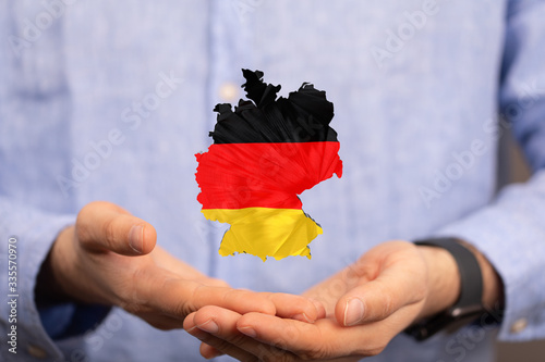 Map - Germany - 3D-Illustration digital.