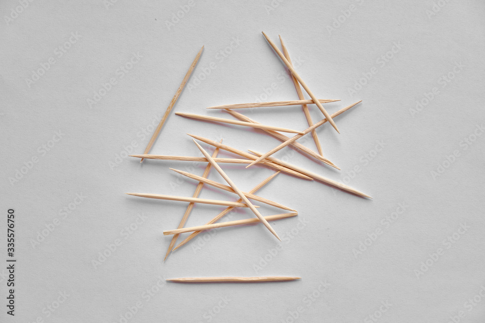 scattered toothpicks on the background