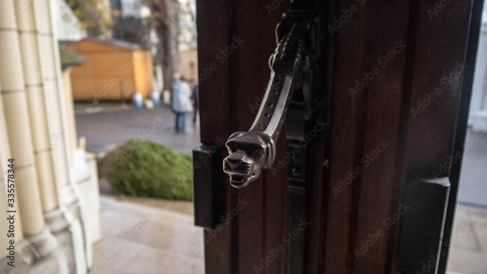 Obraz premium Door handle and lock