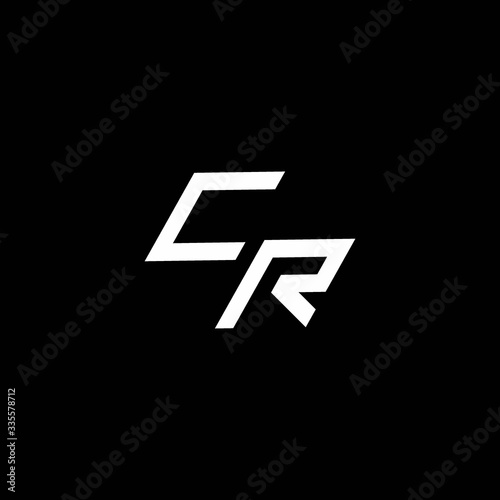 Free Download CR logo monogram with up to down style modern design template - GFXLoad