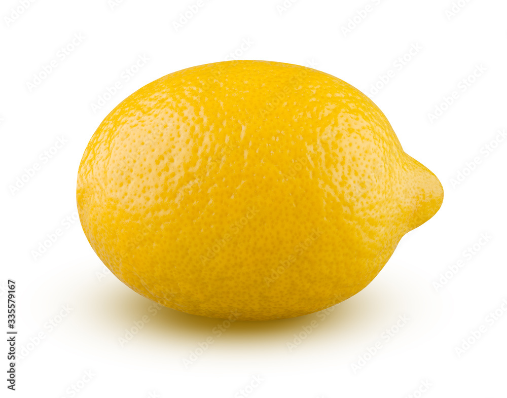 Lemon Isolated. Lemon Closeup on White Background. Highly Retouched Citrus Fruit. Full Depth of Field. Healthy Food and Dieting. Lemon Isolated. Lemon Closeup on White Background. Highly Retouched Citrus Fruit. Full Depth of Field. Healthy Food and Dieting.