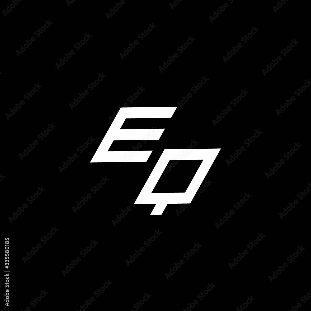 Obraz premium EQ logo monogram with up to down style modern design template