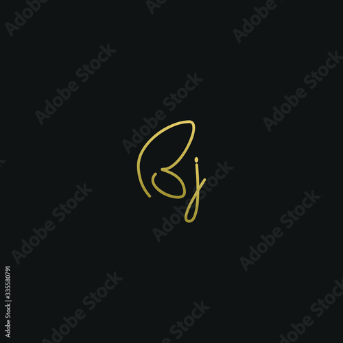 Creative modern elegant trendy unique artistic BJ JB B J initial based letter icon logo