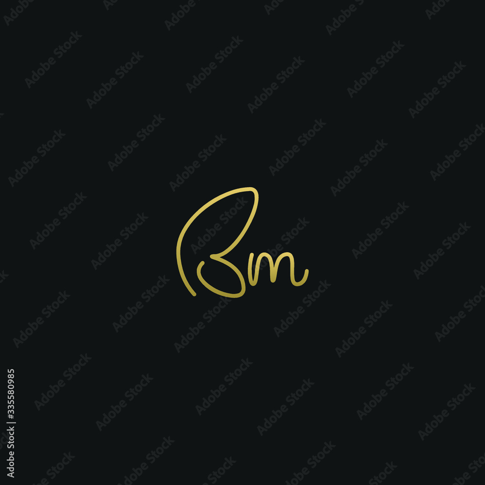 Creative modern elegant trendy unique artistic MB BM B M initial based letter icon logo Creative modern elegant trendy unique artistic MB BM B M initial based letter icon logo