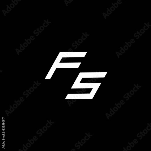 FS logo monogram with up to down style modern design template
