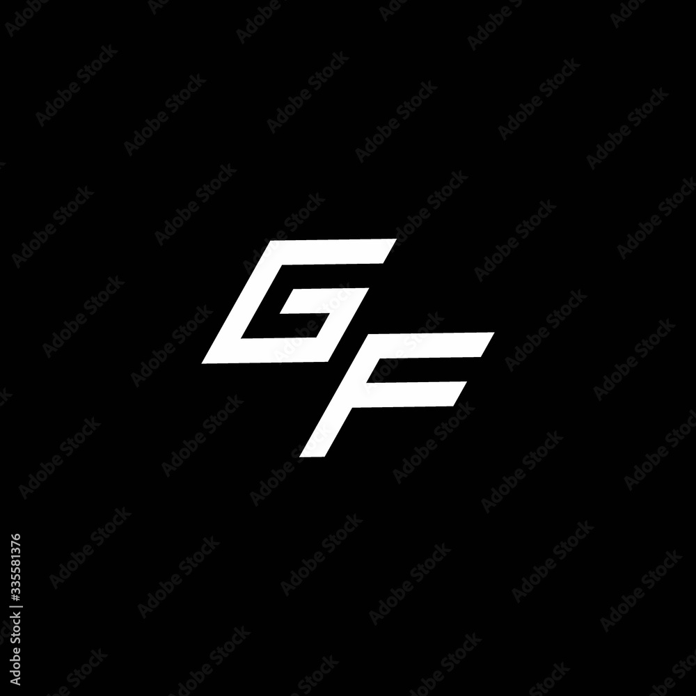 Obraz premium GF logo monogram with up to down style modern design template