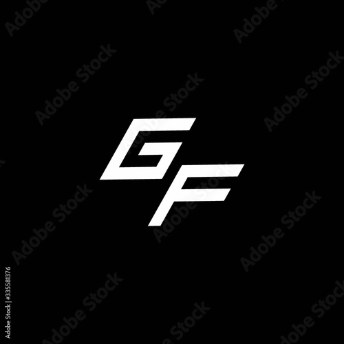 Free Download GF logo monogram with up to down style modern design template - GFXLoad