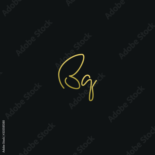 Creative modern elegant trendy unique artistic BQ QB Q B initial based letter icon logo