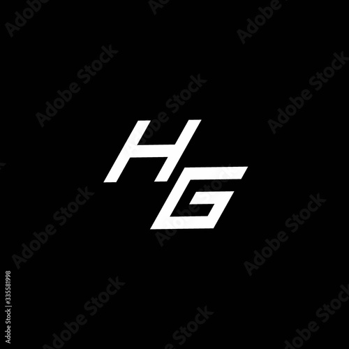 HG logo monogram with up to down style modern design template