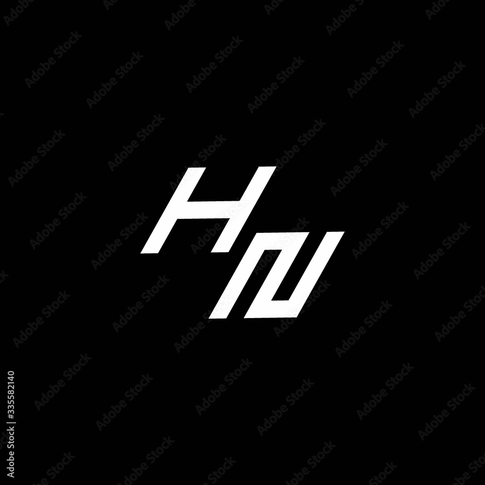 HN logo monogram with up to down style modern design template HN logo monogram with up to down style modern design template