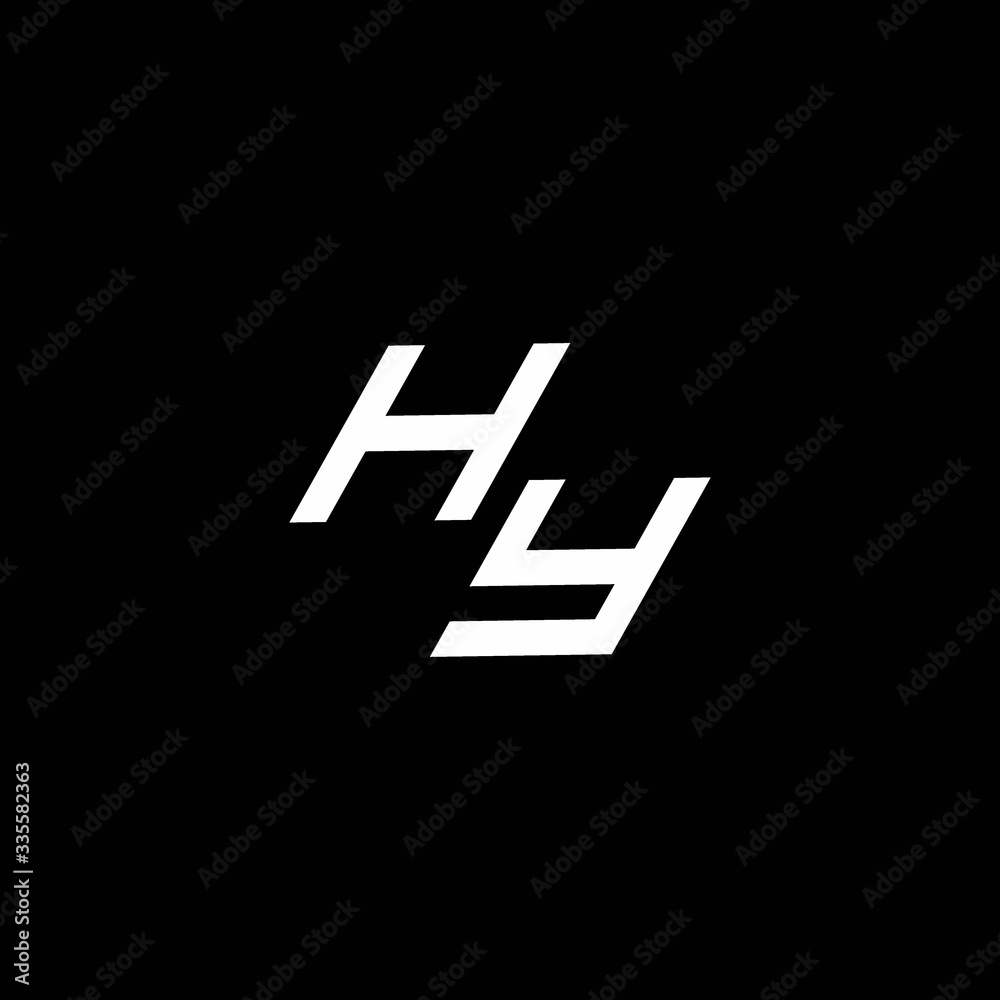 HY logo monogram with up to down style modern design template