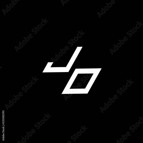 JO logo monogram with up to down style modern design template