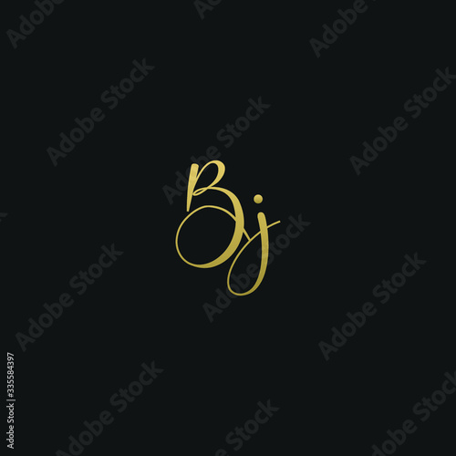 Creative modern elegant trendy unique artistic BJ JB J B initial based letter icon logo