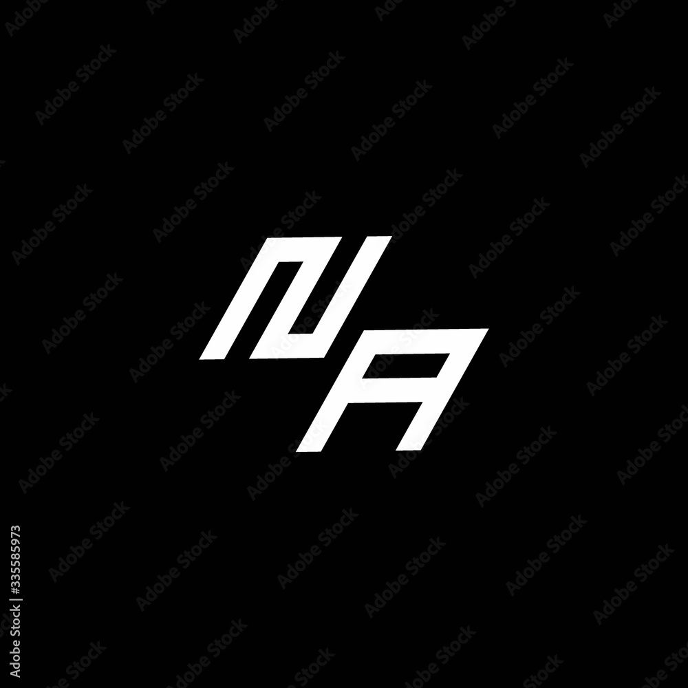 NA logo monogram with up to down style modern design template