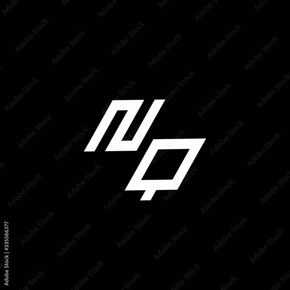 NQ logo monogram with up to down style modern design template