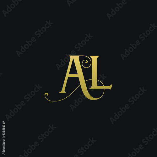 Creative modern elegant trendy unique artistic AL LA L A initial based letter icon logo