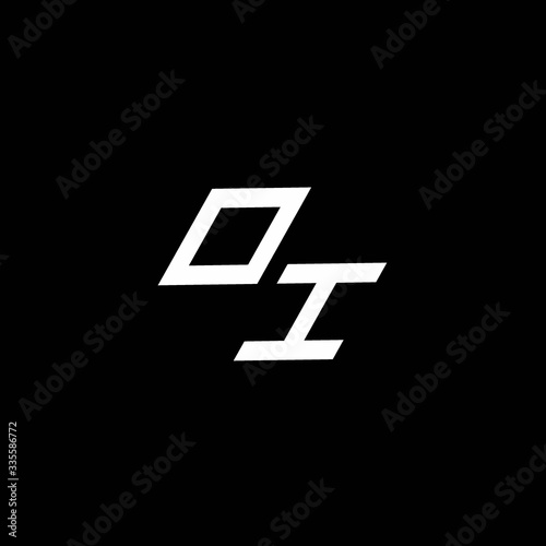 OI logo monogram with up to down style modern design template