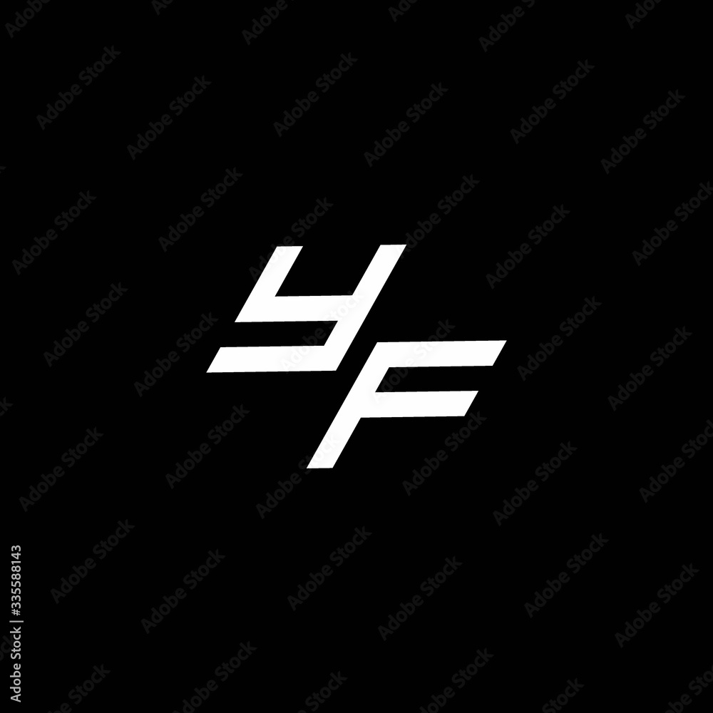 YF logo monogram with up to down style modern design template YF logo monogram with up to down style modern design template
