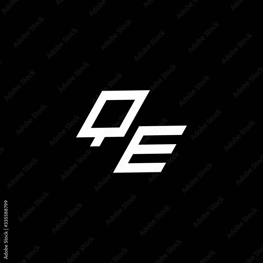 QE logo monogram with up to down style modern design template QE logo monogram with up to down style modern design template