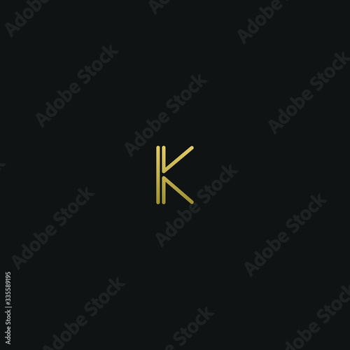 Creative modern elegant trendy unique artistic K KK initial based letter icon logo