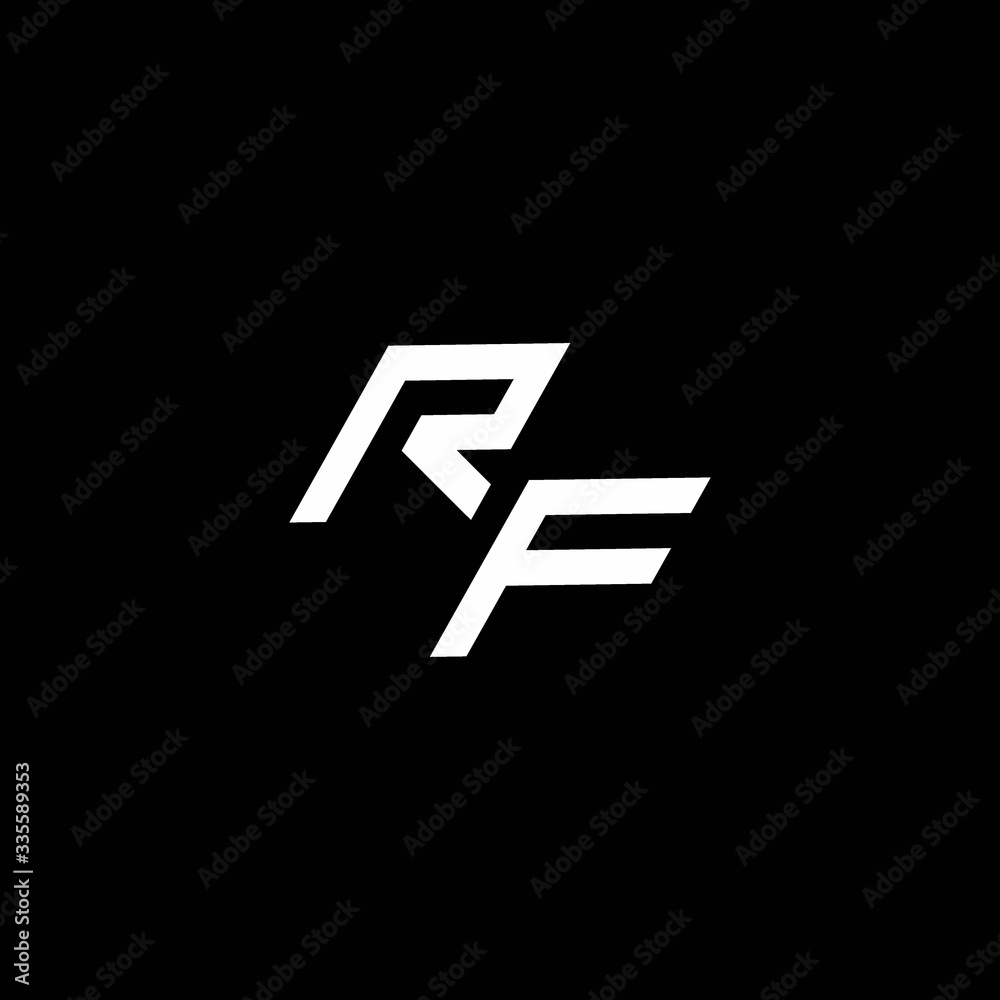 RF logo monogram with up to down style modern design template RF logo monogram with up to down style modern design template