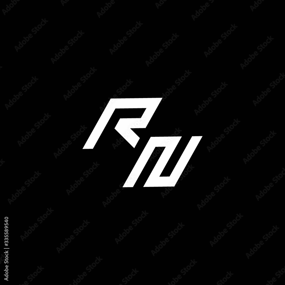 RN logo monogram with up to down style modern design template RN logo monogram with up to down style modern design template