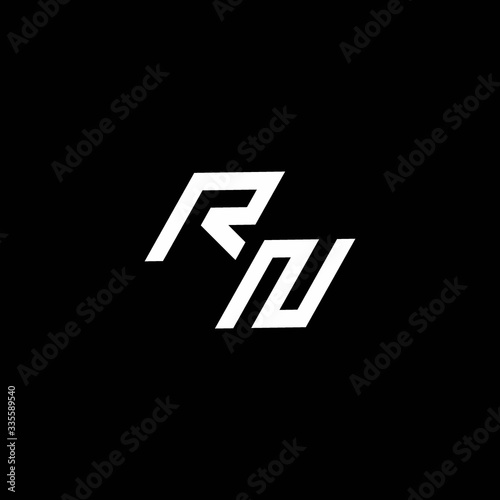 Free Download RN logo monogram with up to down style modern design template - GFXLoad