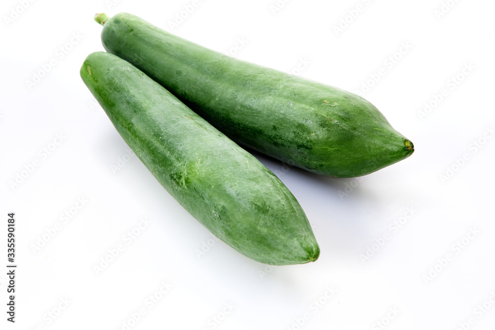 green papaya isolated on white background green papaya isolated on white background