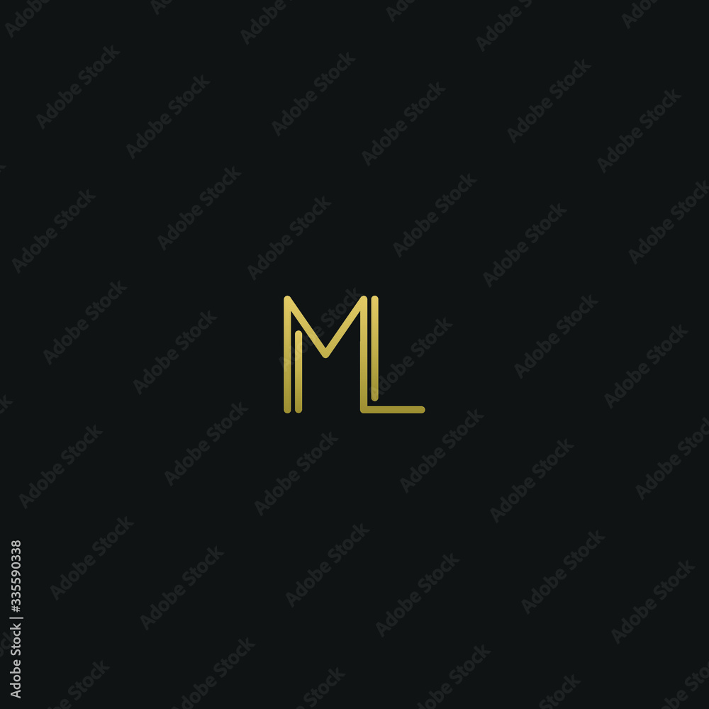 Creative modern elegant trendy unique artistic ML LM M L initial based letter icon logo Creative modern elegant trendy unique artistic ML LM M L initial based letter icon logo