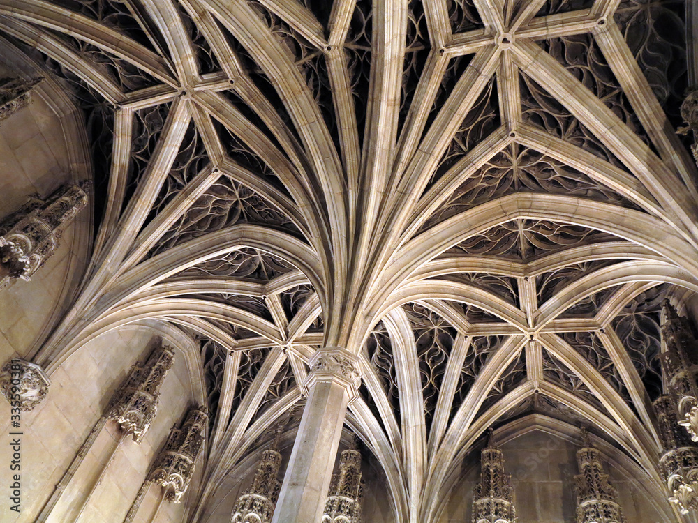 Church ceiling tracery, Paris Church ceiling tracery, Paris